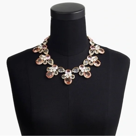 NWT Luxury Wedding Rare Spring Summer Formal J. Crew Crystal Statement Necklace